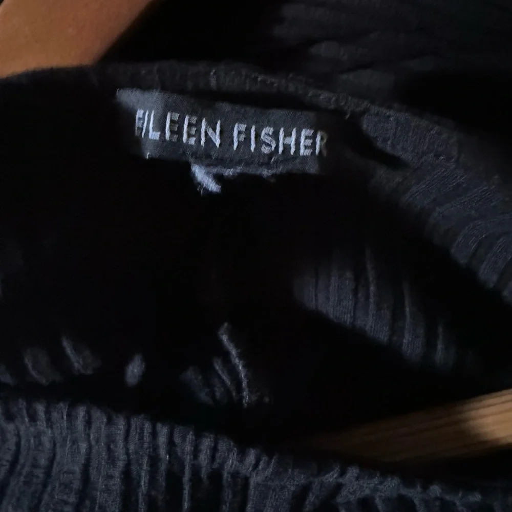 Eileen Fisher Elegant Black Ribbed Jumpsuit - Picture 5 of 5